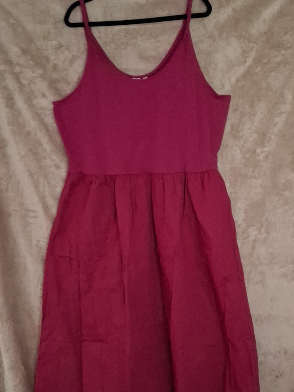 GAP Fuchsia Spaghetti-Strap Dress